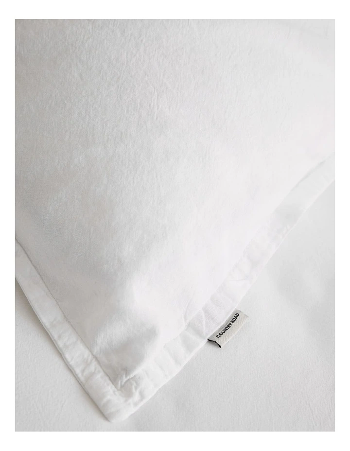 Brae Australian Cotton Queen Quilt Cover in White image 6