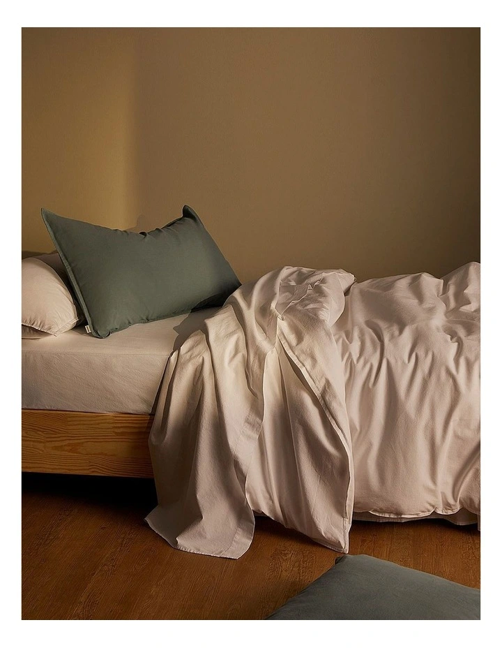 Brae Australian Cotton Single Quilt Cover in White image 5