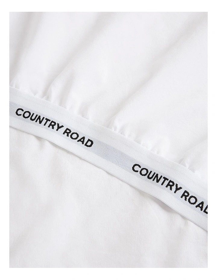 Brae Australian Cotton King Single Fitted Sheet in White image 2