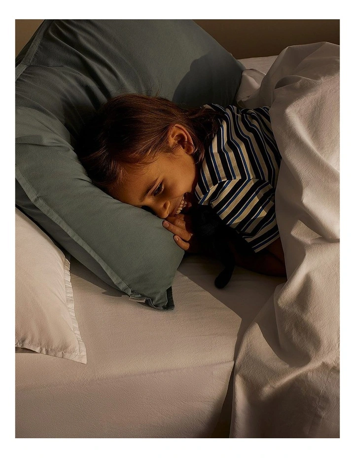 Brae Australian Cotton Double Fitted Sheet in White image 3