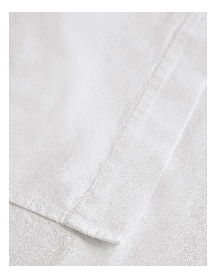 Brae Australian Cotton Double Flat Sheet in White image 2