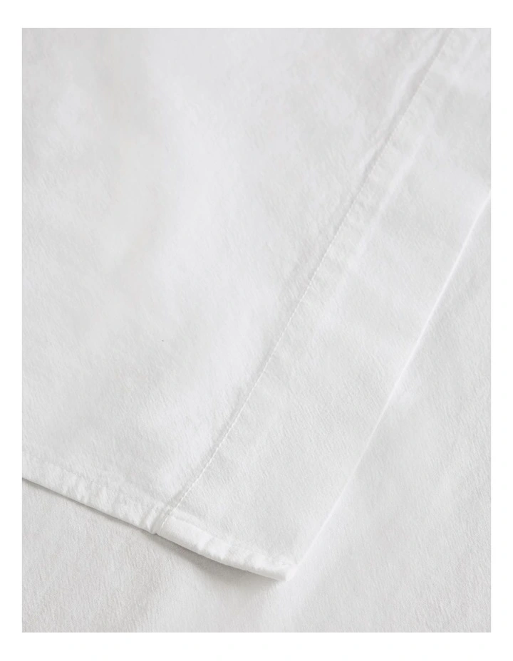 Brae Australian Cotton Double Flat Sheet in White image 3