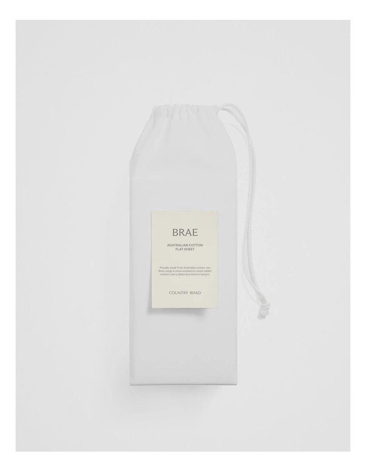 Brae Australian Cotton Double Flat Sheet in White image 4