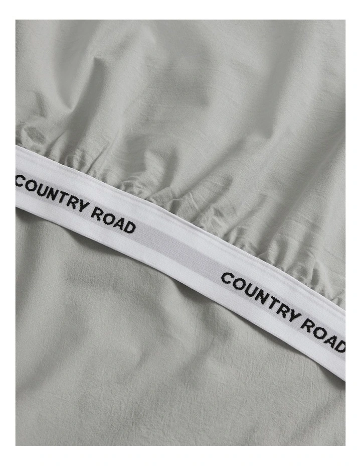 Brae Australian Cotton Fitted Sheet Queen in Grey image 2