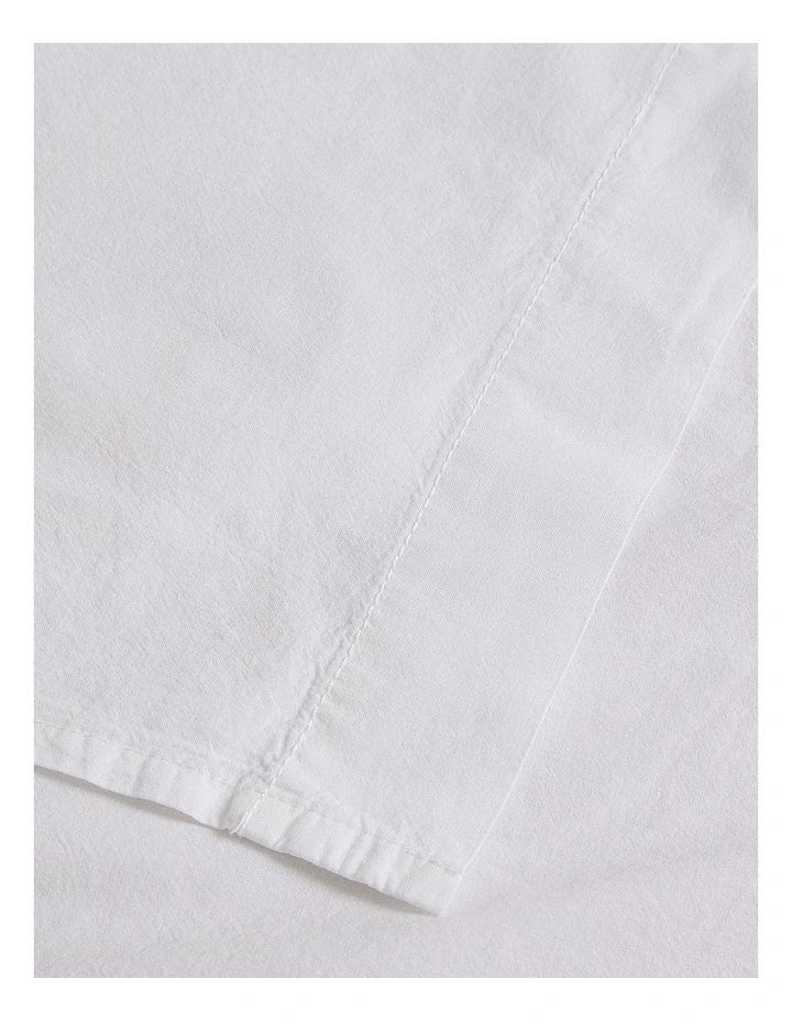 Brae Australian Cotton King Flat Sheet in White image 2