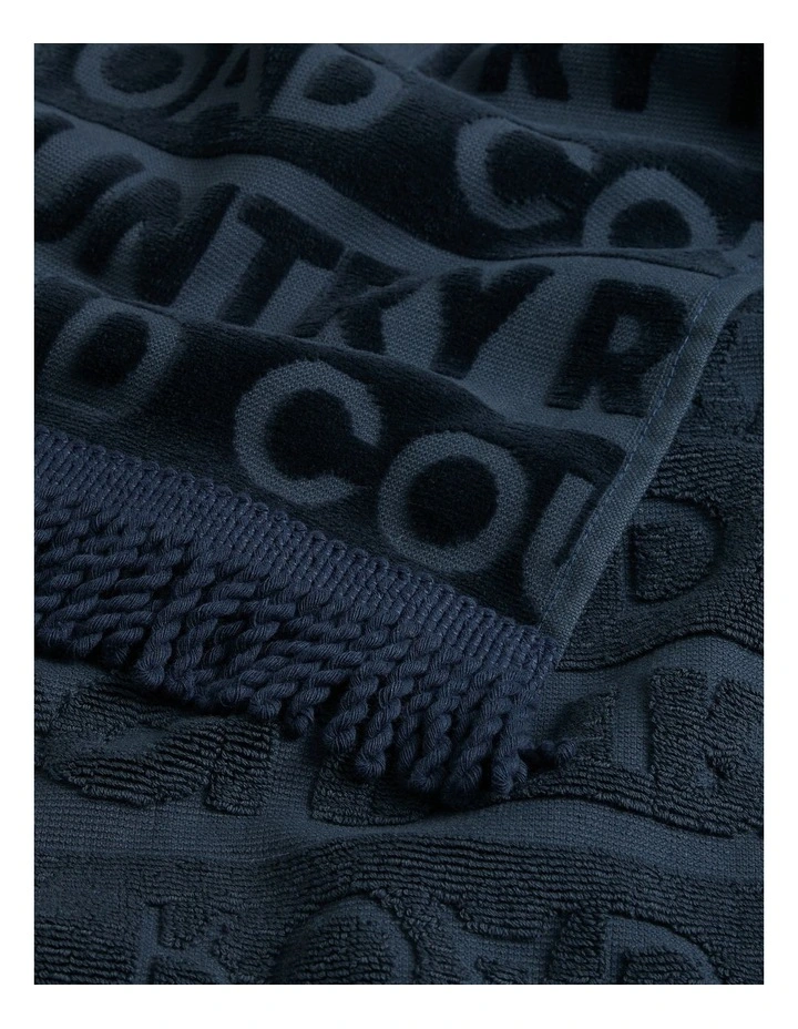 Charlie Beach Australian Cotton Beach Towel in Navy image 2