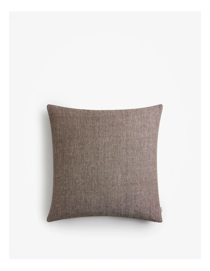 Cove Linen Cushion 60x60cm in Chocolate image 1
