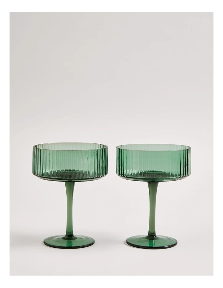 Vivi Coupe Set of 2 in Forest Green image 1