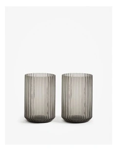 Vivi Tumbler Set Of 2 in Charcoal