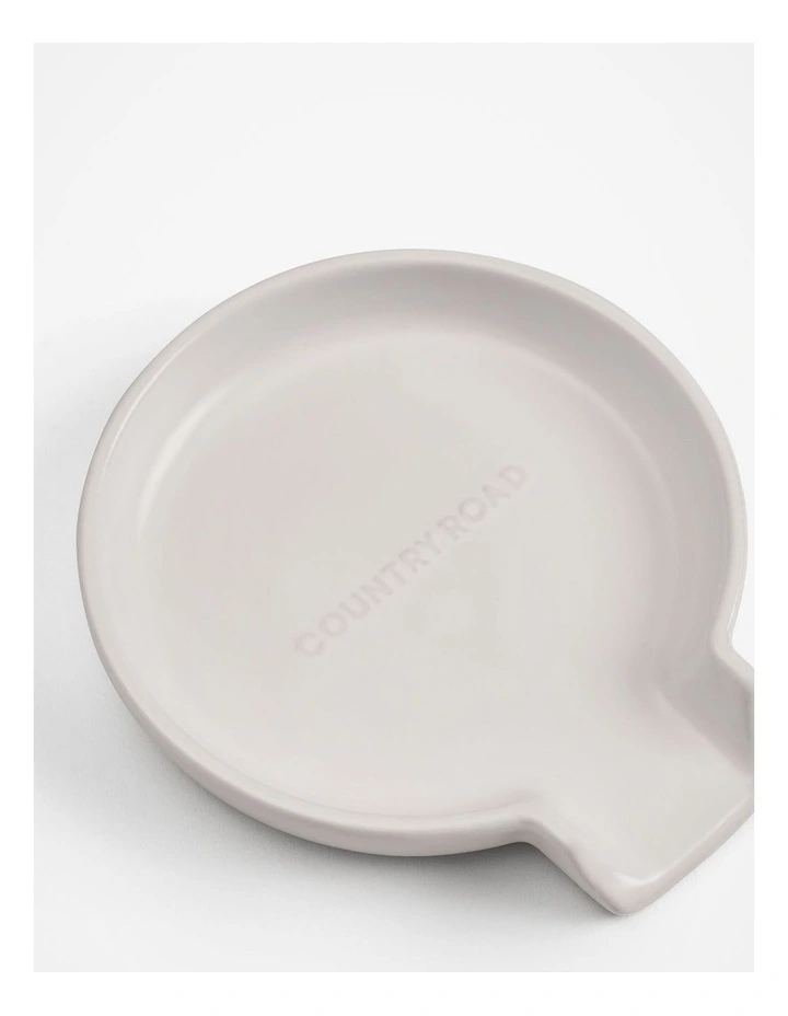 Demm Stoneware Spoon Rest in Snow image 2