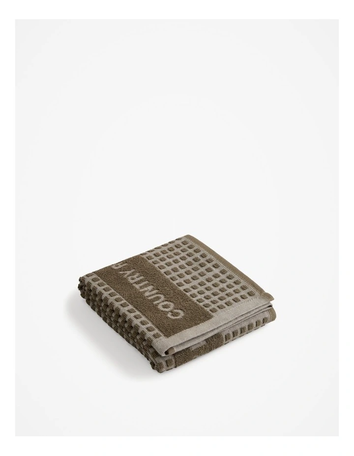 Australian Cotton Elli Tea Towel in Olive image 1