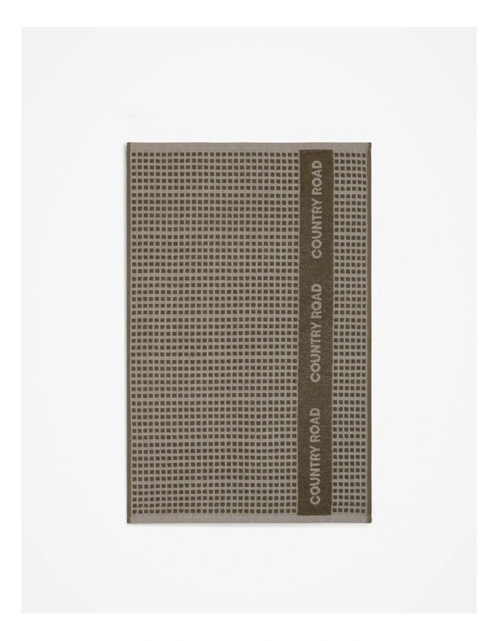 Australian Cotton Elli Tea Towel in Olive image 2