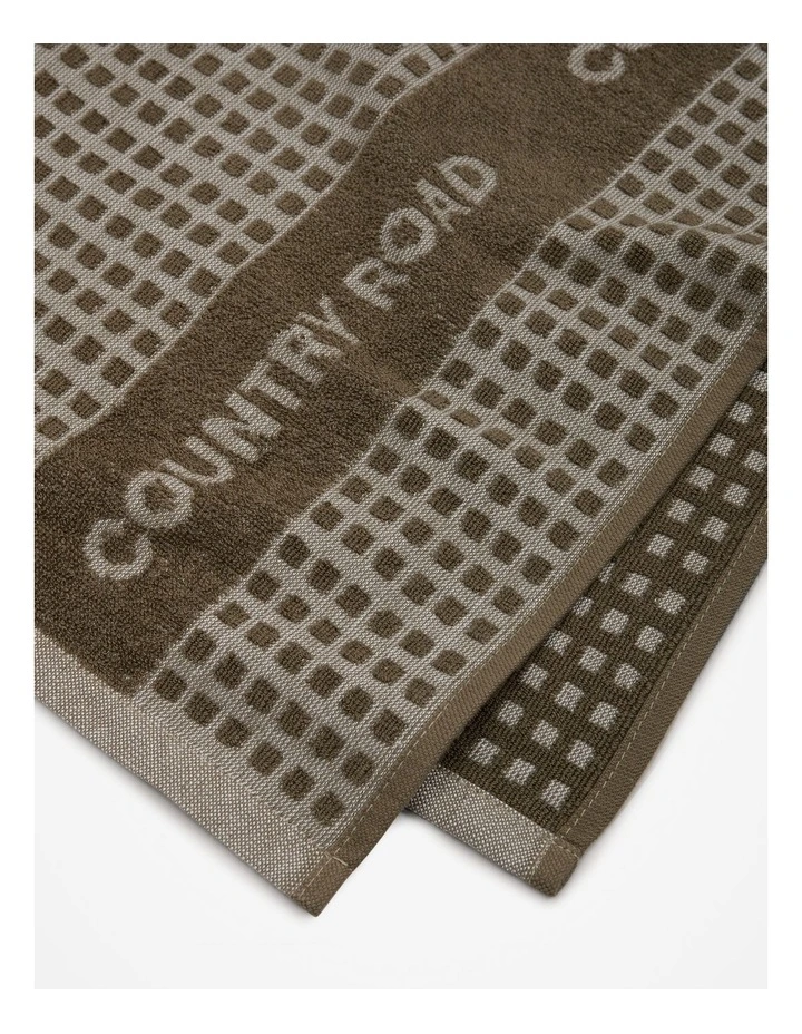 Australian Cotton Elli Tea Towel in Olive image 3