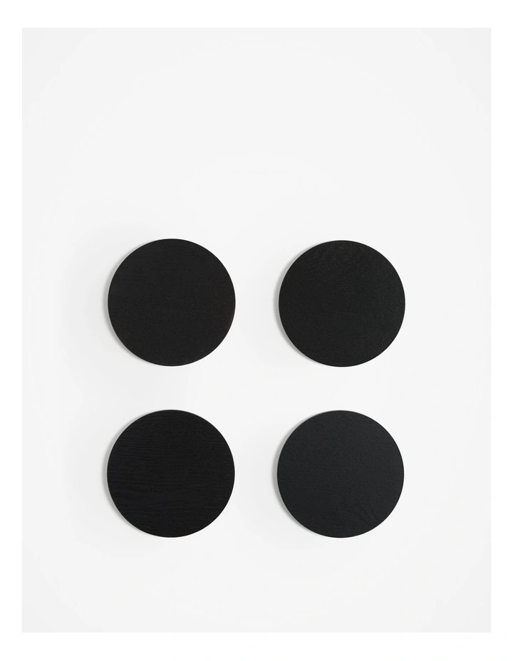 Wali Coaster Pack Of 4 in Black image 1