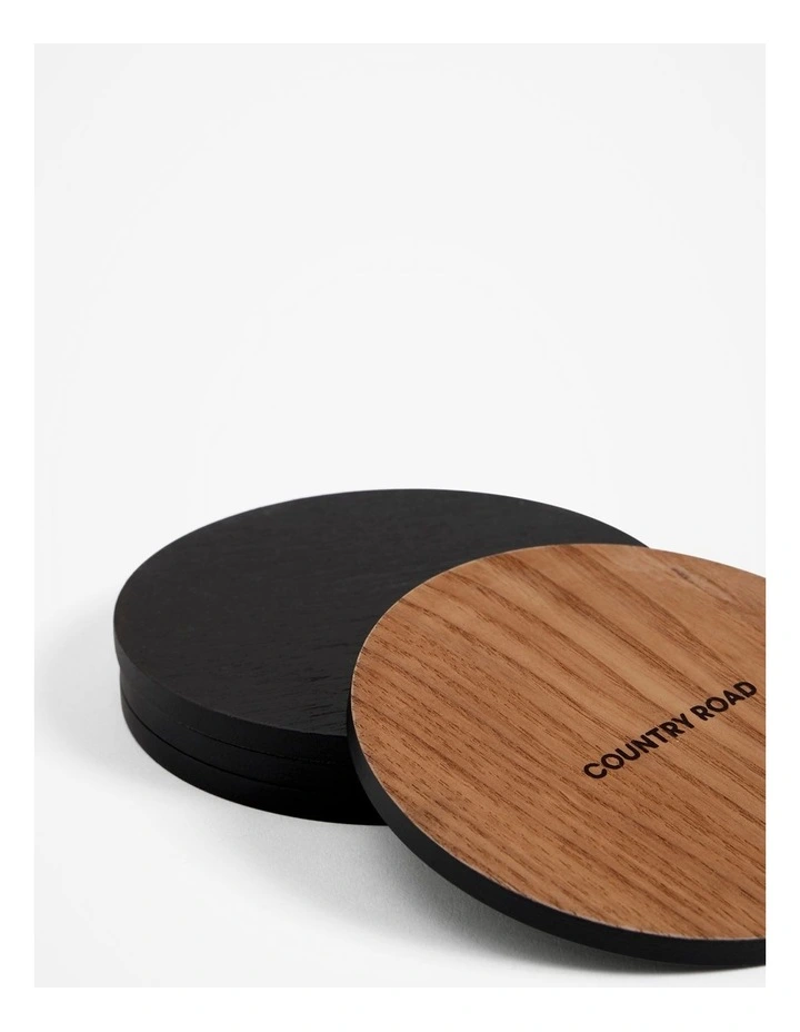 Wali Coaster Pack Of 4 in Black image 2