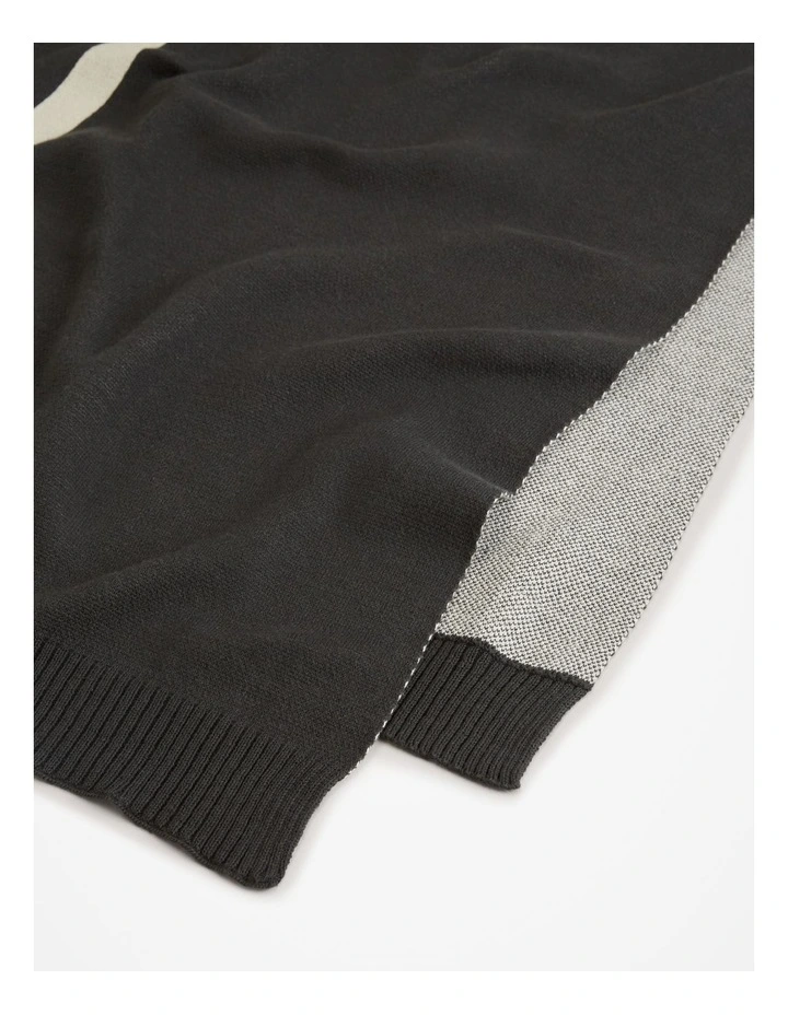 Organically Grown Cotton Heritage Knit Throw in Charcoal image 4