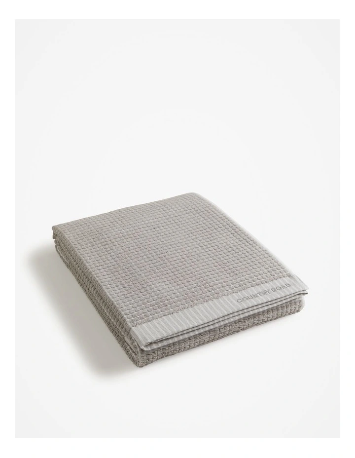 Luma Australian Cotton Bath Sheet in Pale Grey image 1