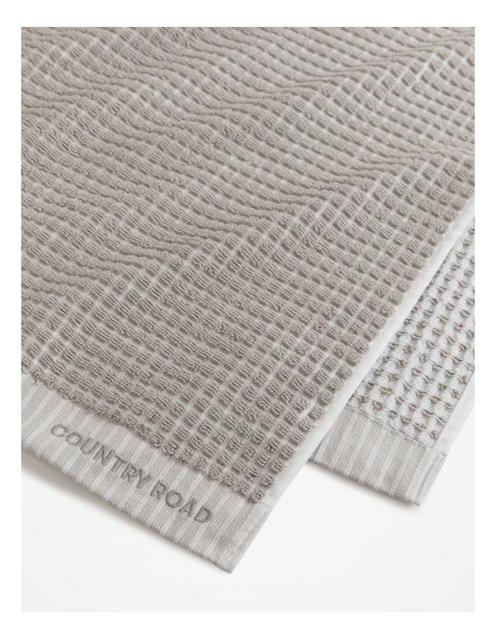 Luma Australian Cotton Bath Sheet in Pale Grey image 2