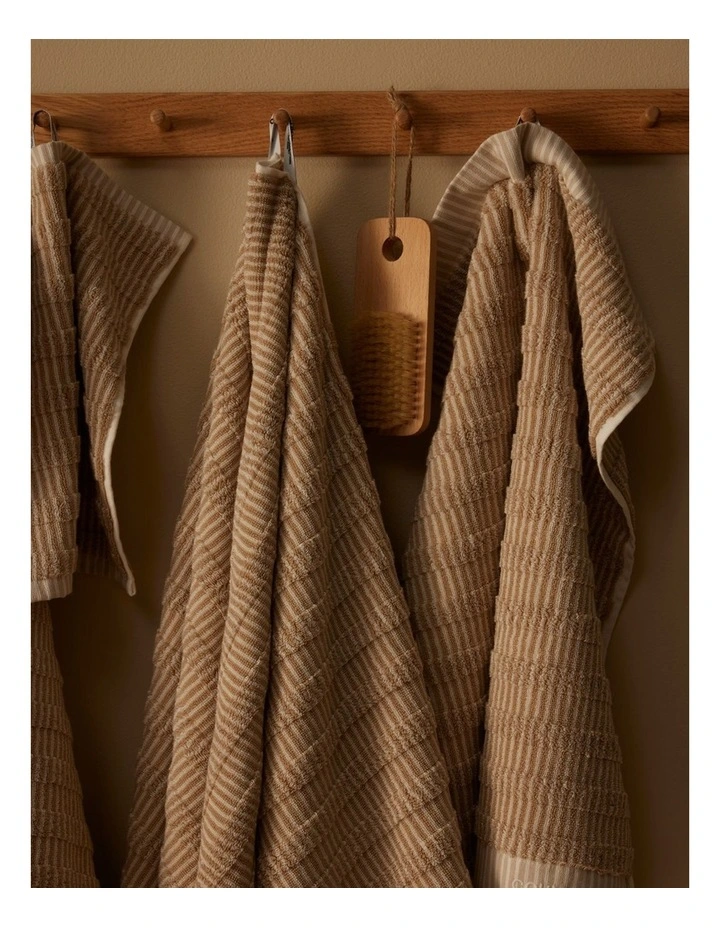 Pippa Australian Cotton Face Washer in Natural image 2