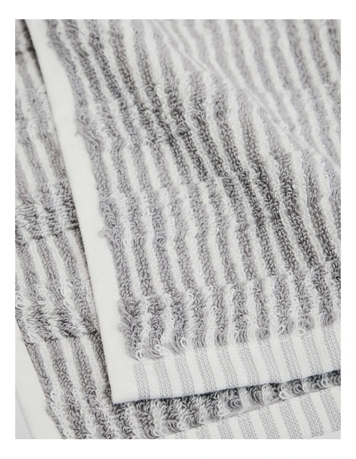 Pippa Australian Cotton Face Washer in Pale Grey image 3