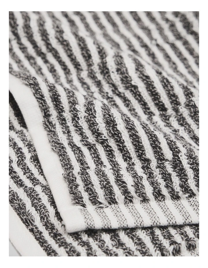 Pippa Australian Cotton Face Washer in Charcoal Marle image 2