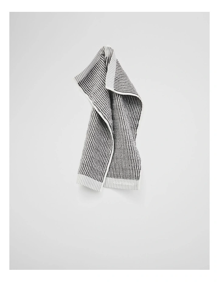 Pippa Australian Cotton Hand Towel in Charcoal Marle image 1