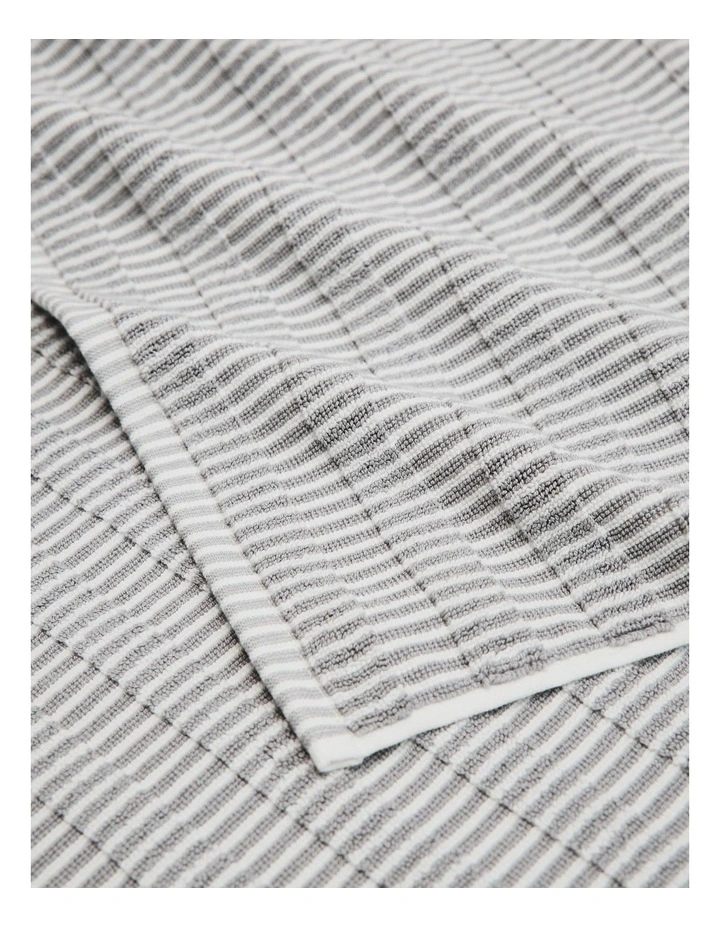 Pippa Australian Cotton Bath Mat in Pale Grey image 2