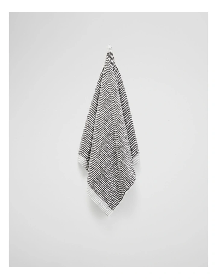 Pippa Australian Cotton Bath Towel in Charcoal Marle image 1