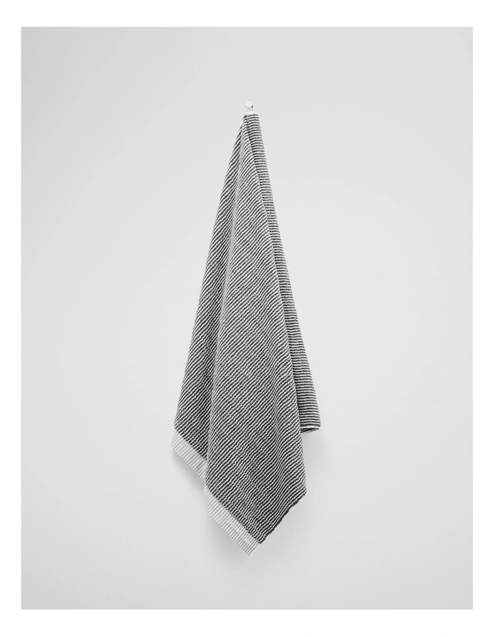 Pippa Australian Cotton Bath Sheet in Charcoal Marle image 1