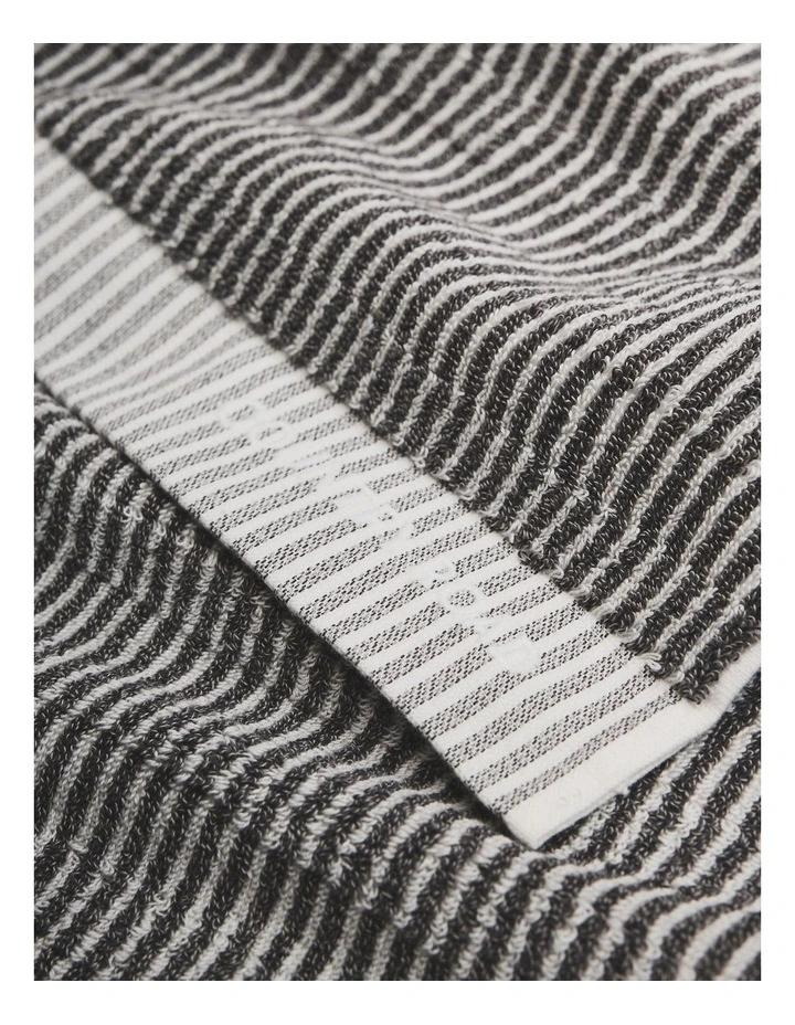 Pippa Australian Cotton Bath Sheet in Charcoal Marle image 2