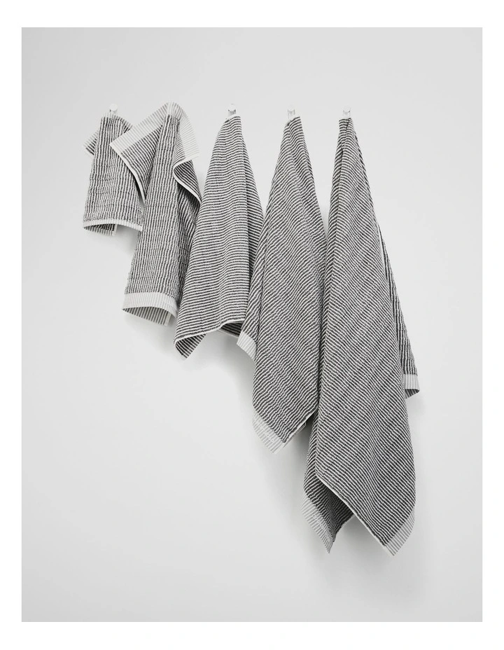 Pippa Australian Cotton Bath Sheet in Charcoal Marle image 3