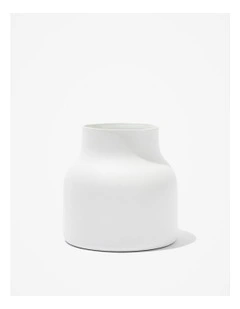 Dane Ceramic Medium Vase in Snow