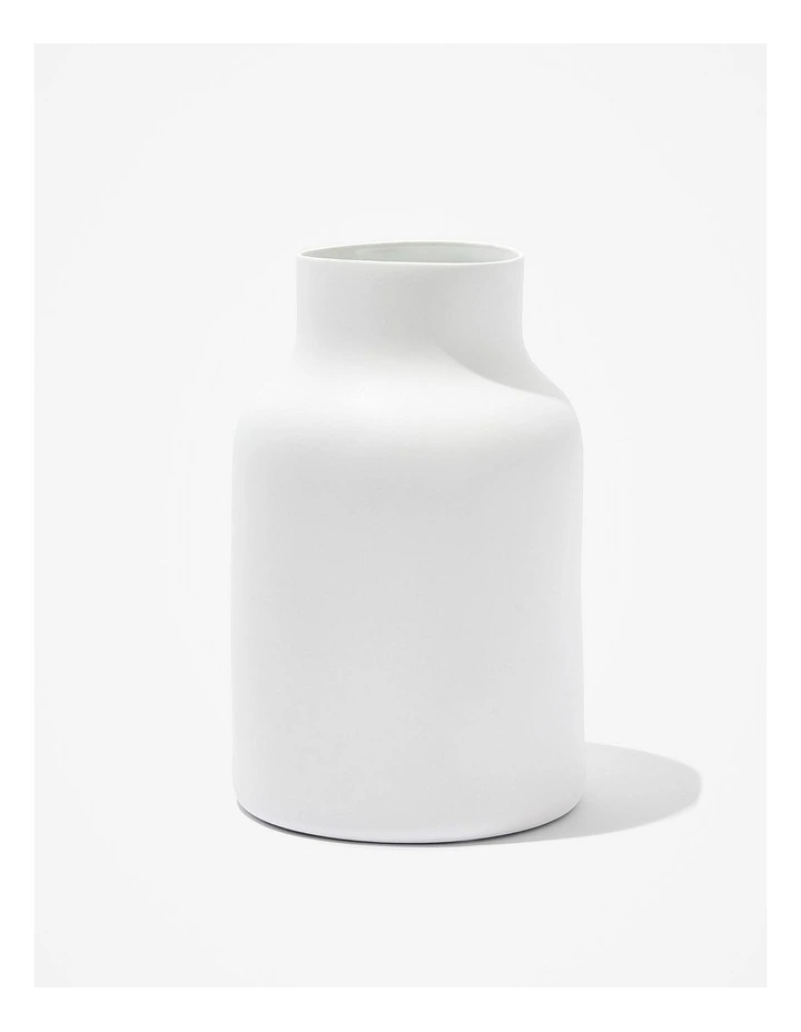 Dane Ceramic Large Vase in Snow image 4