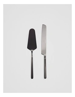 Nolan Cake Serving Set in Graphite