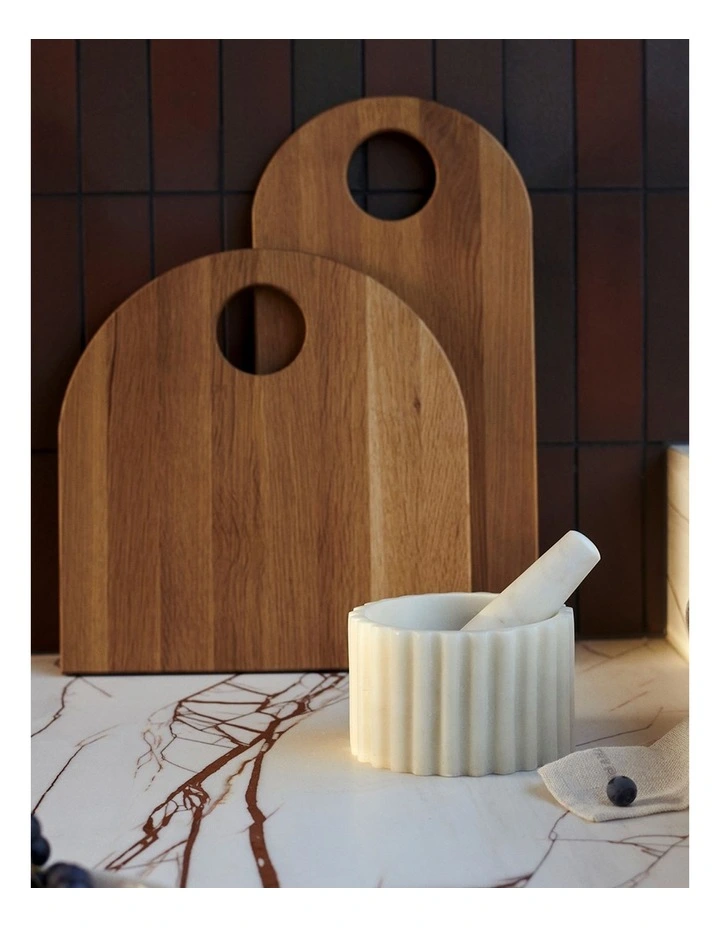 Windsor Marble Mortar and Pestle in Snow image 2