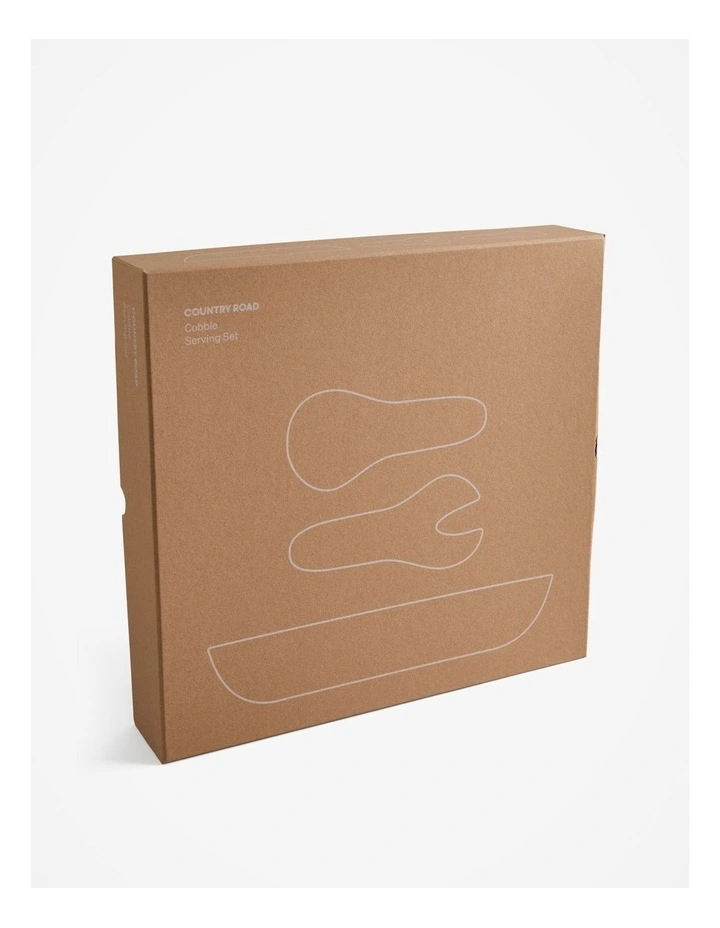 Cobble Serving Set in Natural image 4