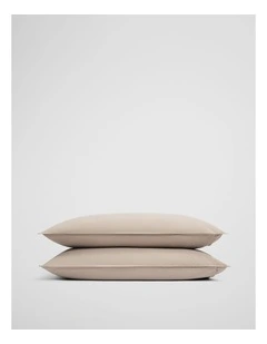 Brae Australian Cotton Pillowcase Pair in Natural