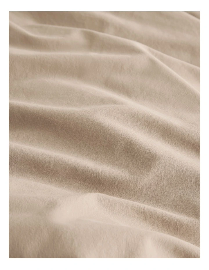 Brae Australian Cotton Queen Quilt Cover in Natural image 5