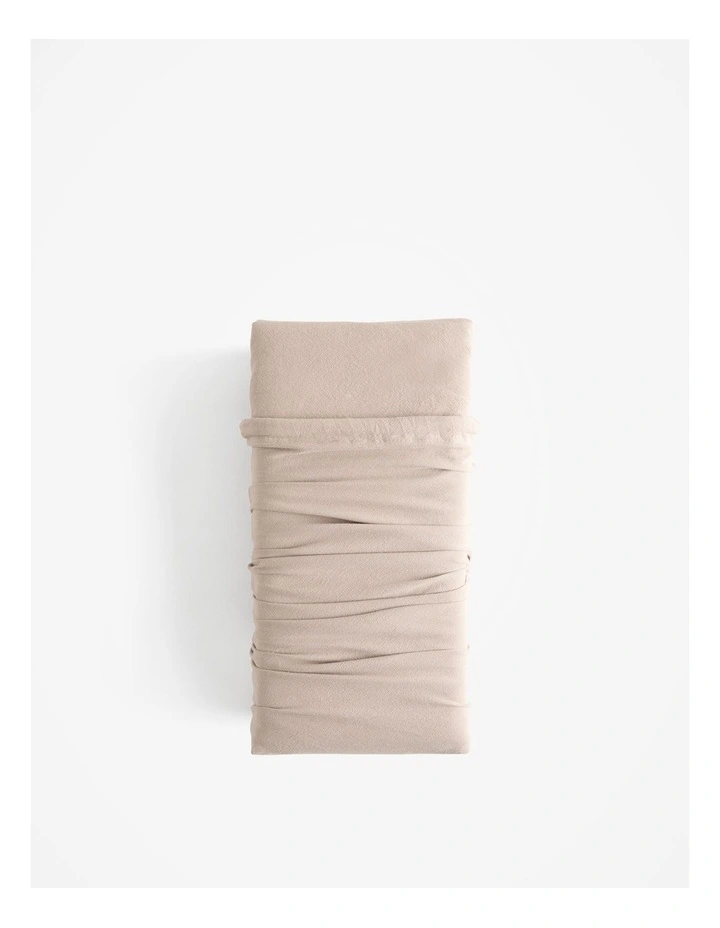 Brae Australian Cotton Queen Fitted Sheet in Natural image 1