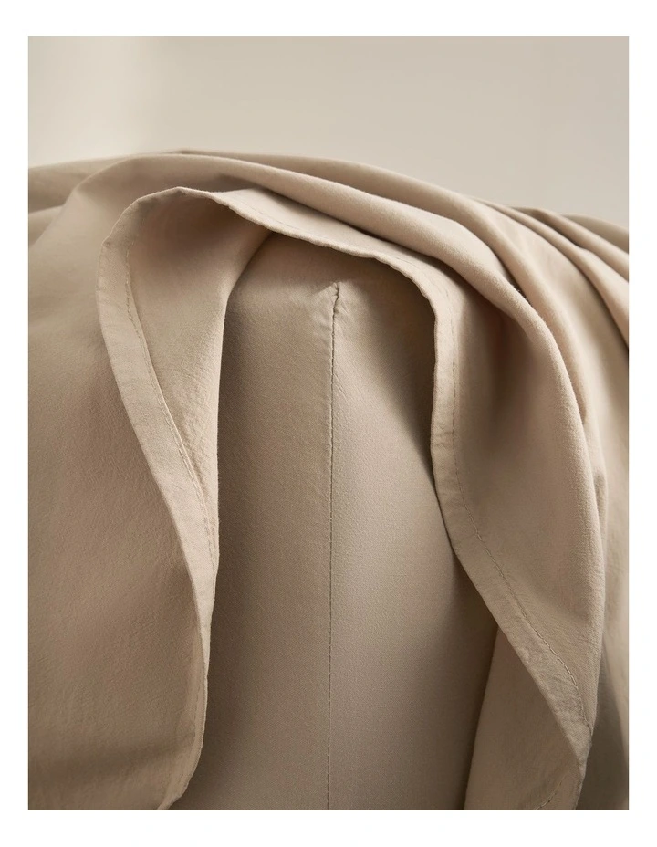 Brae Australian Cotton Queen Flat Sheet in Natural image 2