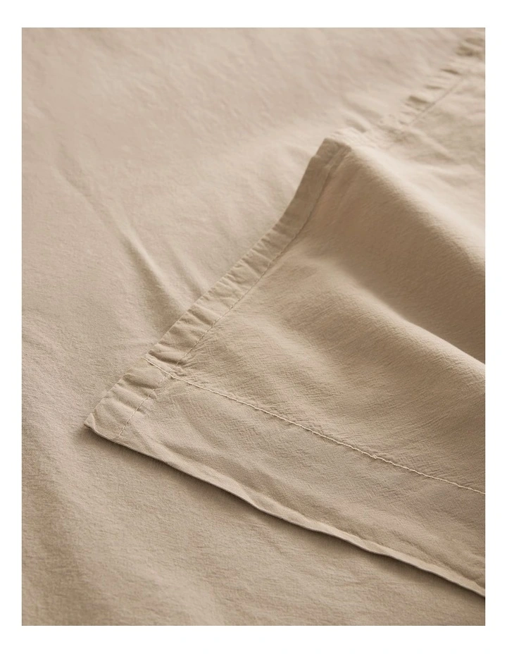 Brae Australian Cotton Queen Flat Sheet in Natural image 3