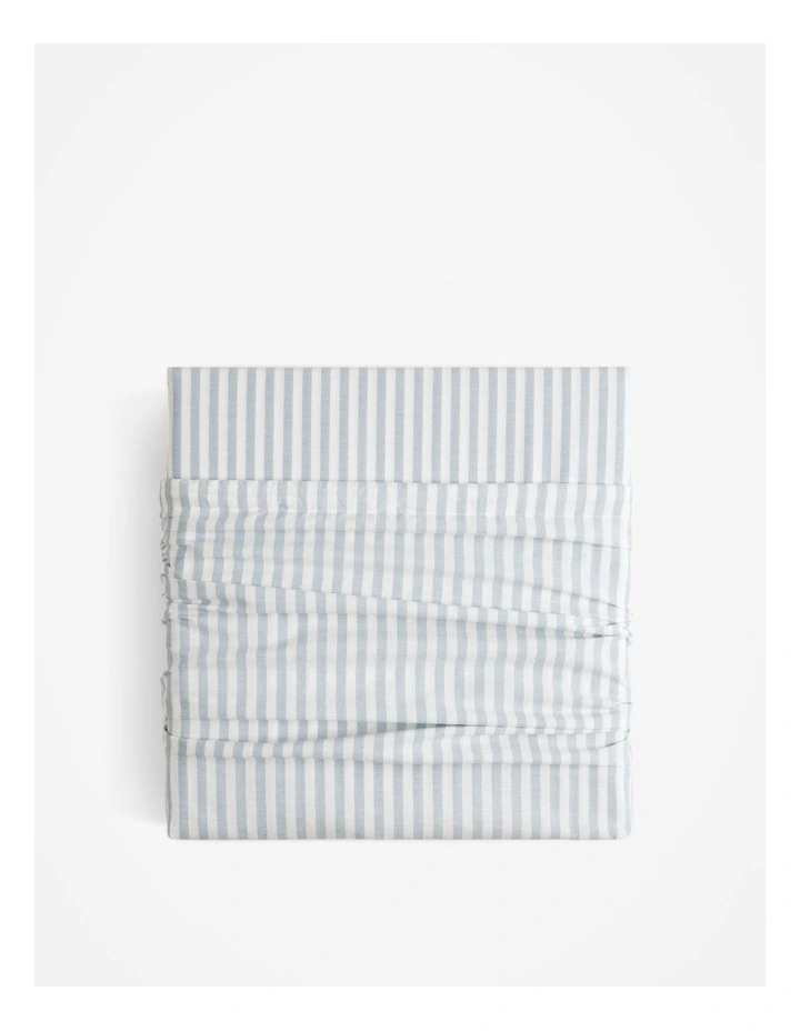 Country Road Brae Australian Cotton Stripe King Quilt Cover In Mineral