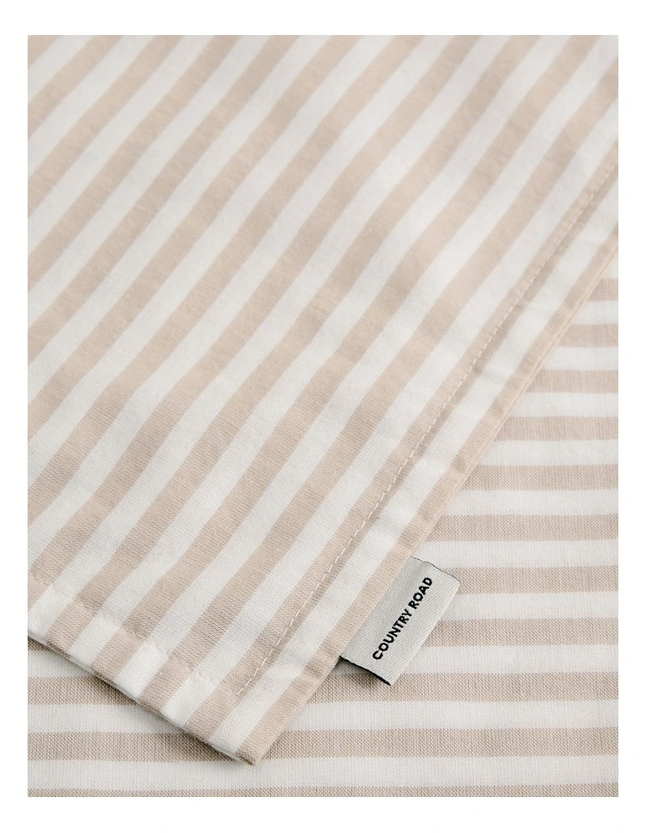 Country Road Brae Australian Cotton Stripe King Single Quilt Cover In