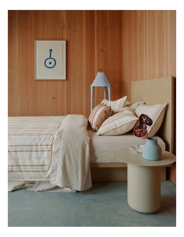 Country Road Caro Queen Quilt Cover In Natural MYER