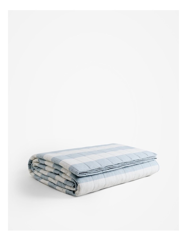 Lewis Bed Cover in Mineral Blue