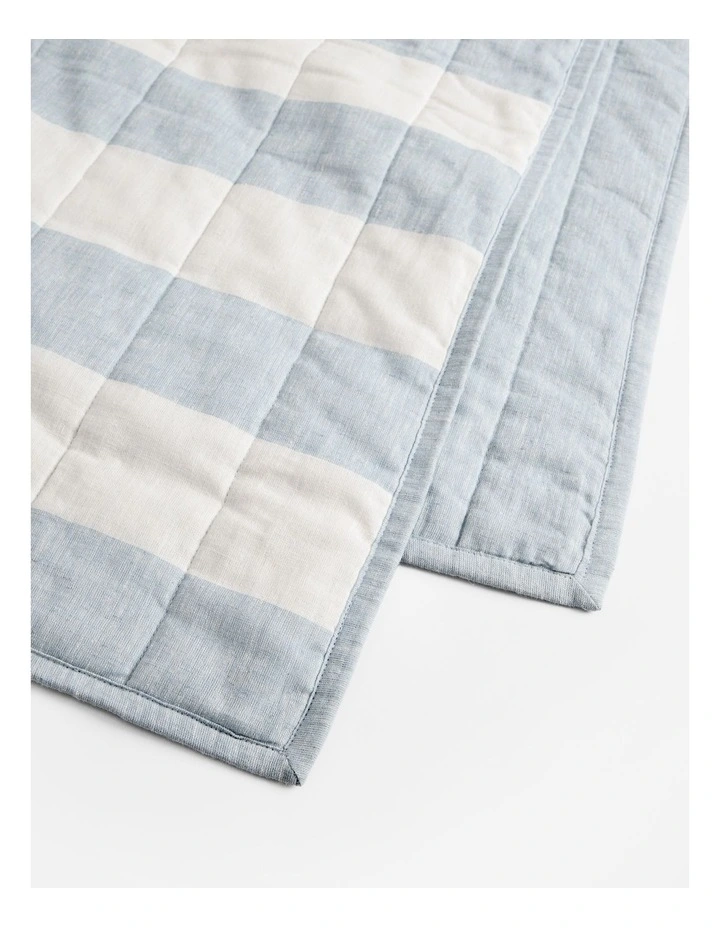 Lewis Bed Cover in Mineral Blue image 3