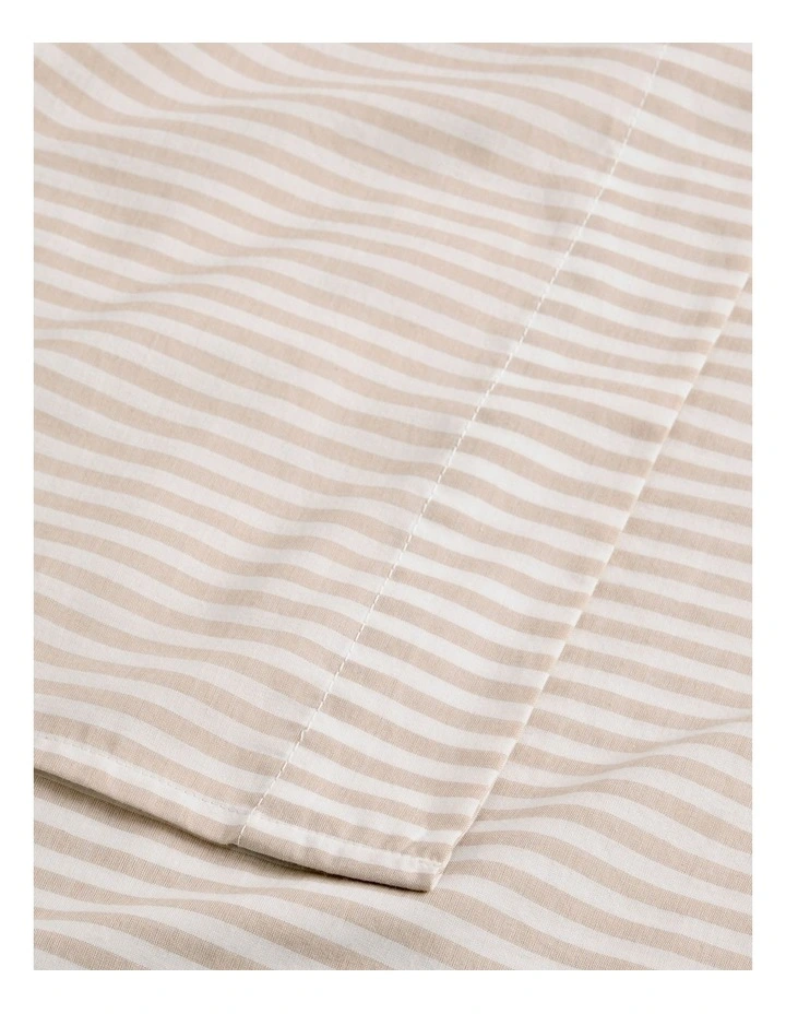 Country Road Brae Australian Cotton Stripe King Single Flat Sheet In
