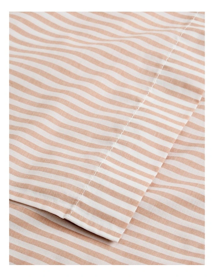 Country Road Brae Australian Cotton Stripe King Single Flat Sheet In