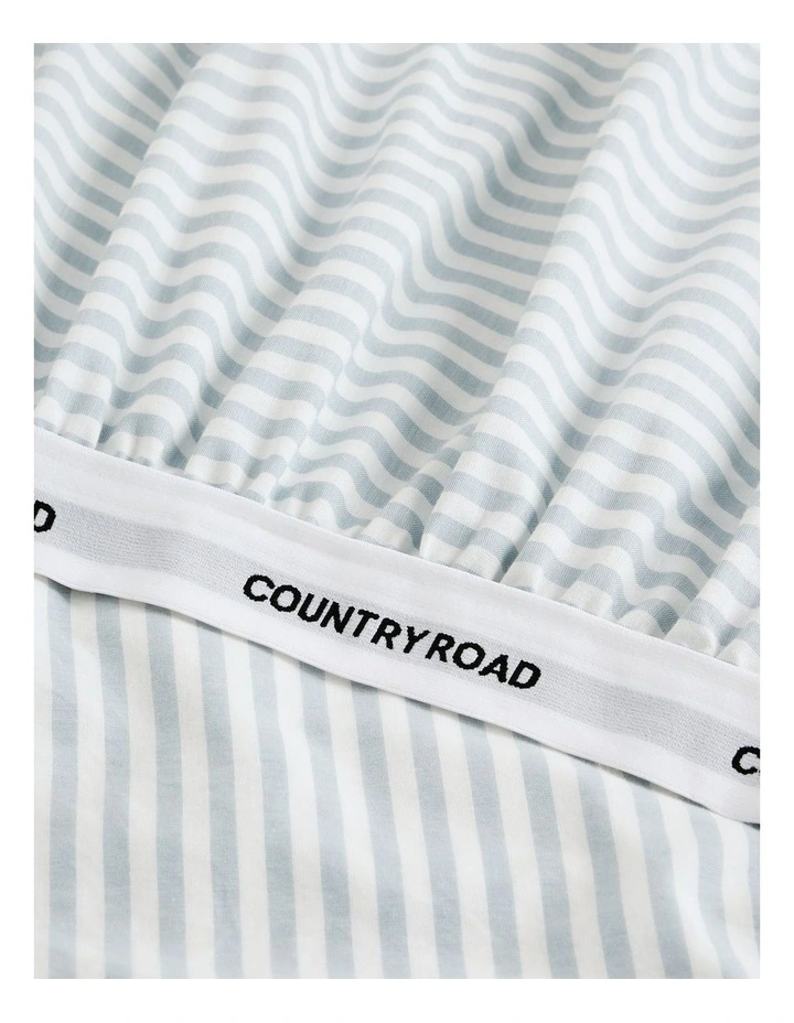 Country Road Brae Australian Cotton Stripe King Single Fitted Sheet In