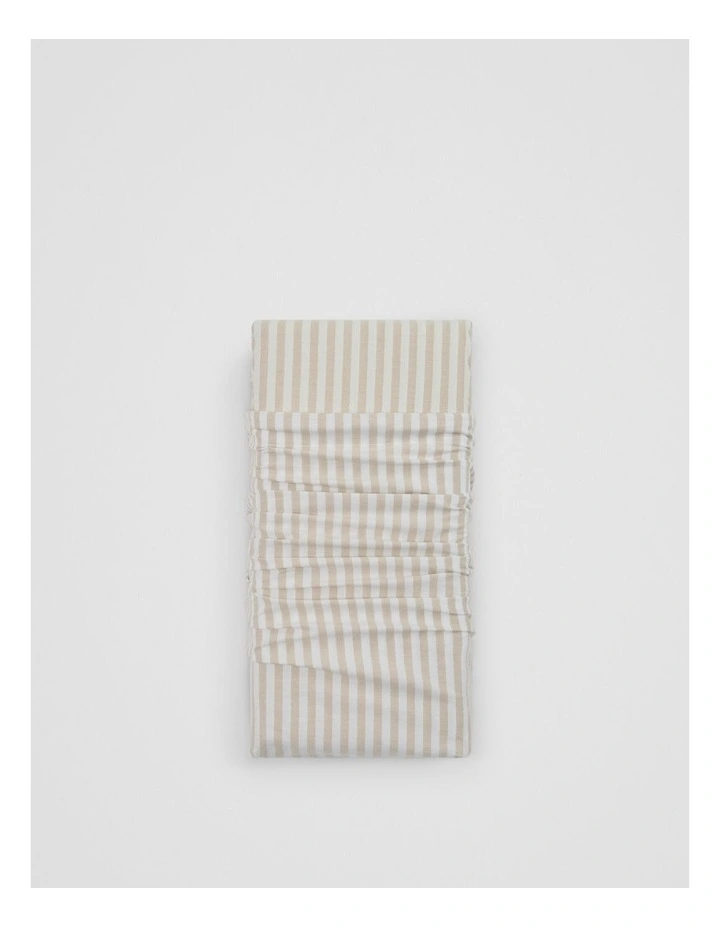 Stripe King Flat Sheet in Natural image 1